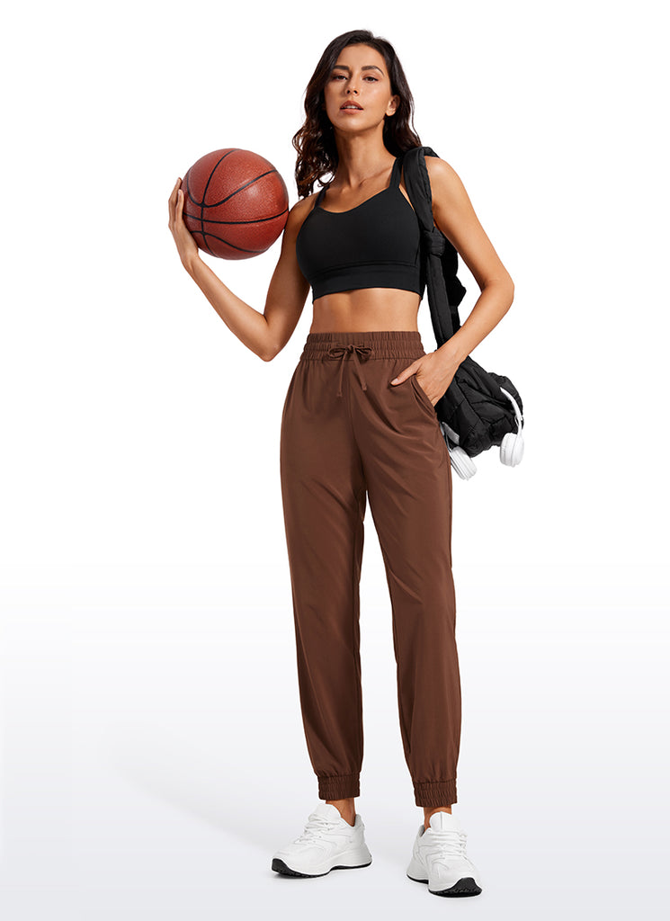 CRZ YOGA Women's Casual Workout Joggers with Pockets 28" Dark Lavender Purple