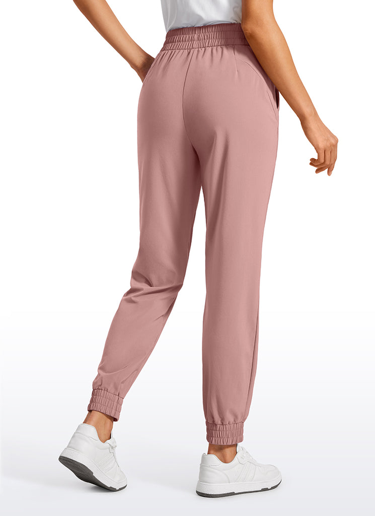 CRZ YOGA Women's Casual Workout Joggers with Pockets 28" Platinum Grey