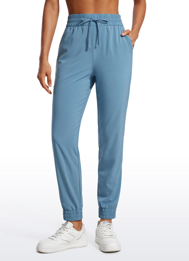 CRZ YOGA Women's Casual Workout Joggers with Pockets 28" Platinum Grey