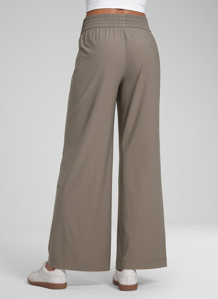 CRZ YOGA Women's Casual High Rise Wide Leg Pants with Pockets 30'' Grey Sage