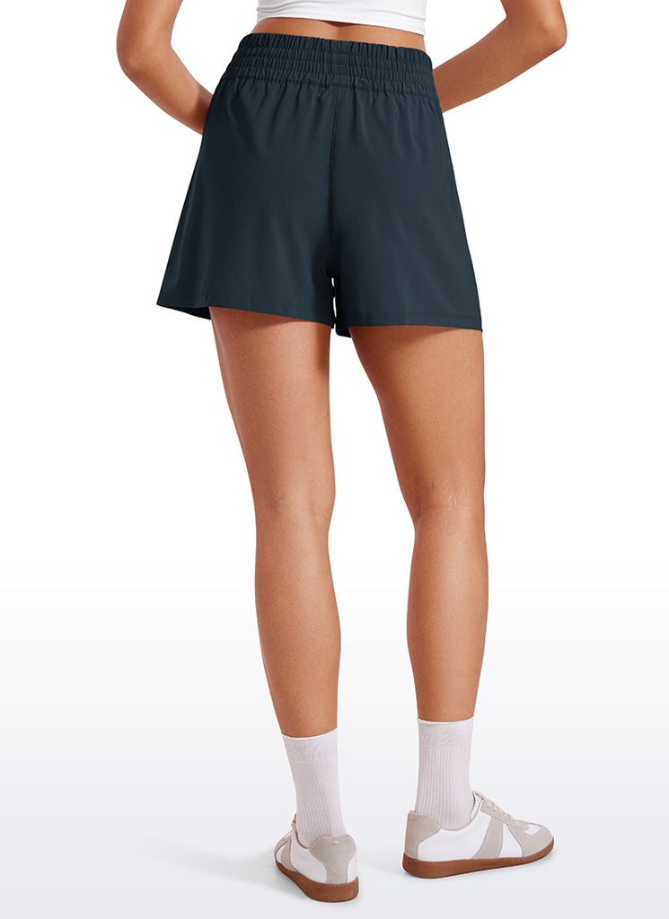 CRZ YOGA Women's Casual Feathery-Fit Soft High Rise Golf Shorts 3'' True Navy