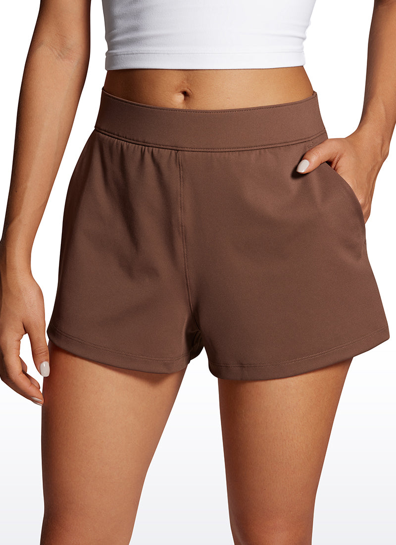 Stretch High-Rise Shorts with Pockets 2.5