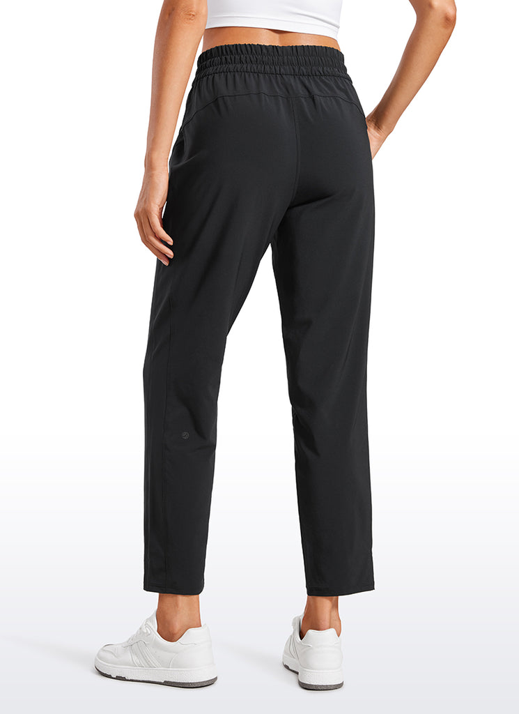 CRZ YOGA Women's Casual Workout Pants Mid Rise with Pockets 27" Hot Fudge Brown