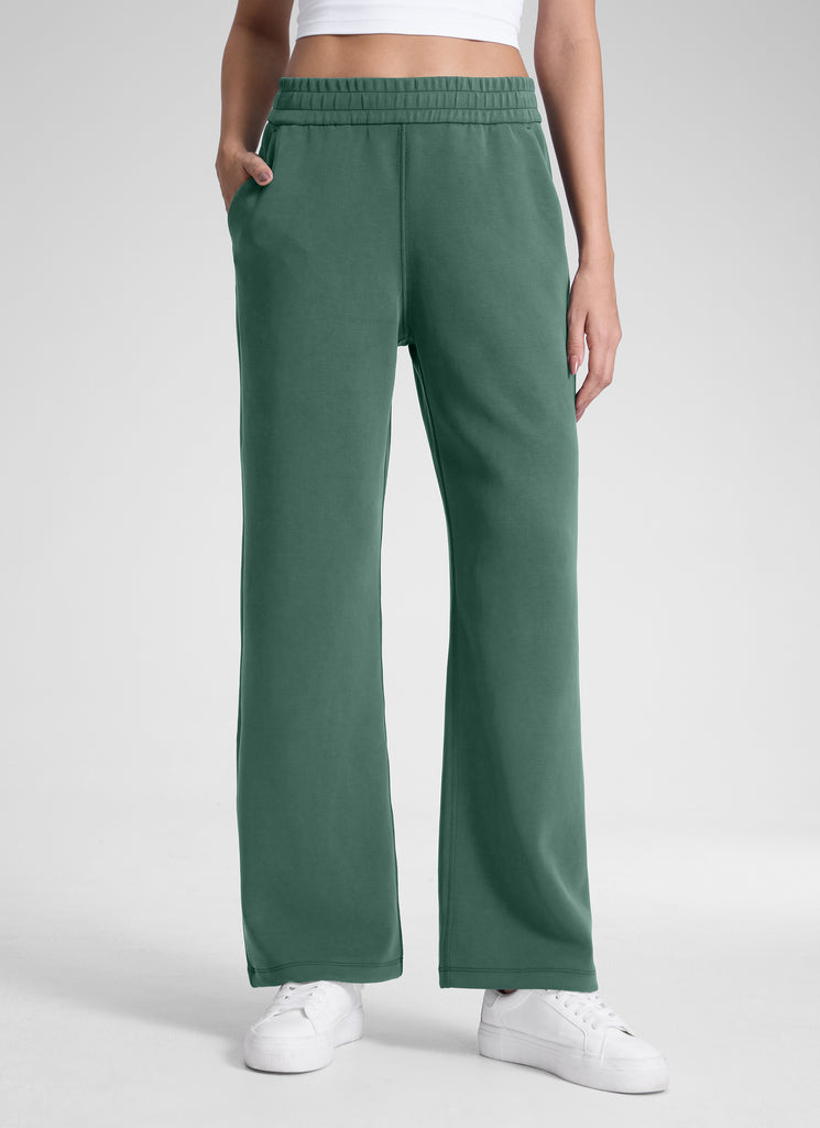 CRZ YOGA Women's SoftAura High Rise Wide Leg Pants with Pockets 31'' Ink Blue