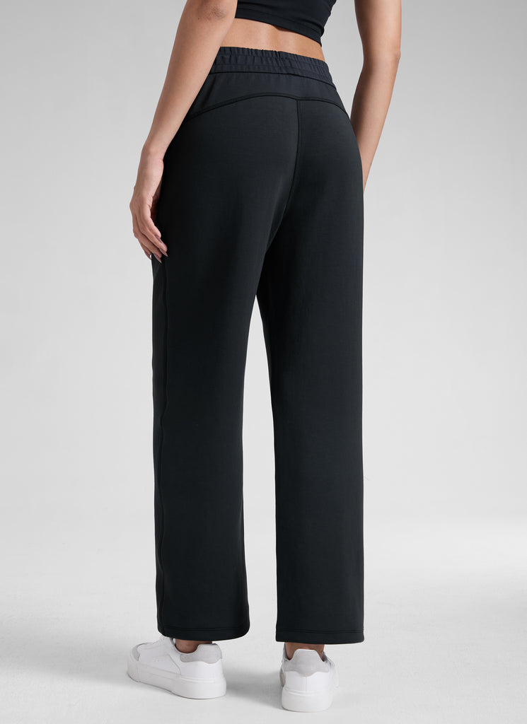 CRZ YOGA  Women's Casual SoftAura Modal High Rise Pocket Sweatpant 29" Black