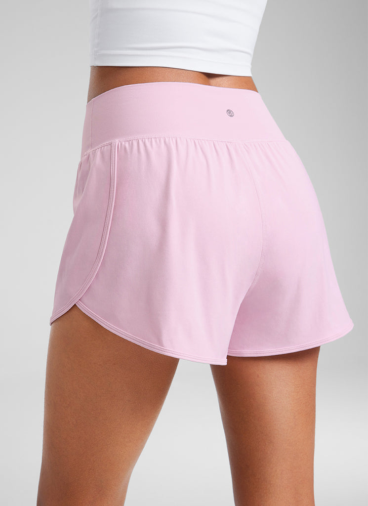 CRZ YOGA Butterluxe-Light High Waisted Dolphin Shorts for Women 2.5" Grey Sage