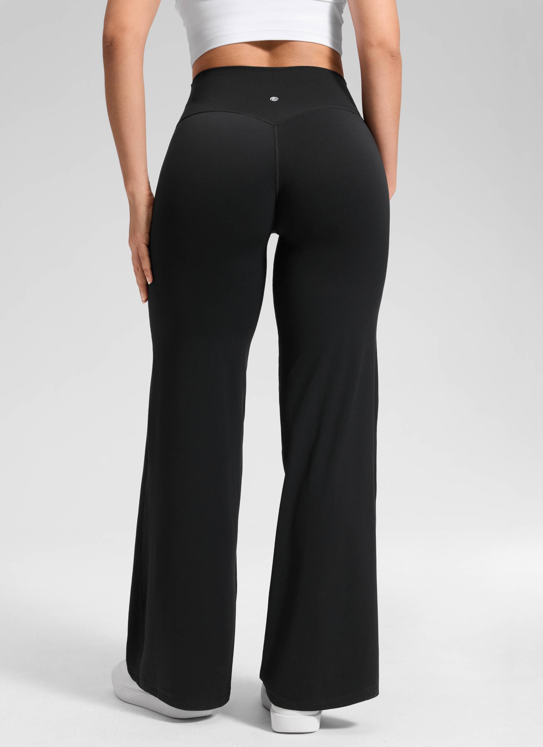 CRZ YOGA Women's Softretch Workout No Front Seam Wide Leg Pant 30