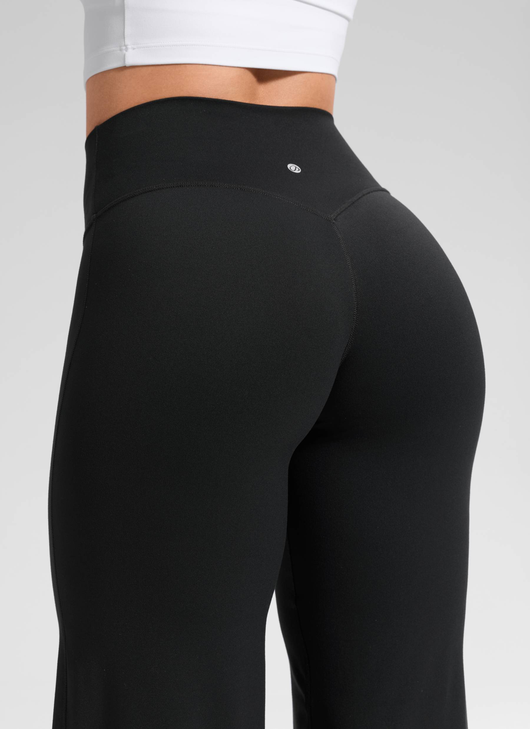 CRZ YOGA Women's Softretch Workout No Front Seam Wide Leg Pant 30