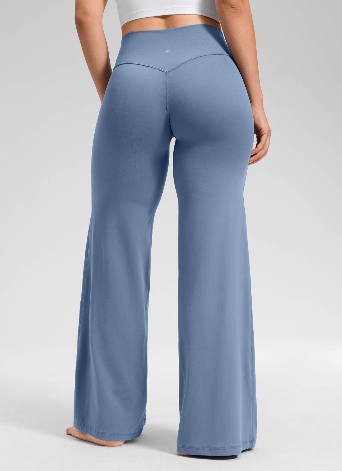CRZ YOGA Women's Softretch Workout No Front Seam Wide Leg Pant 28