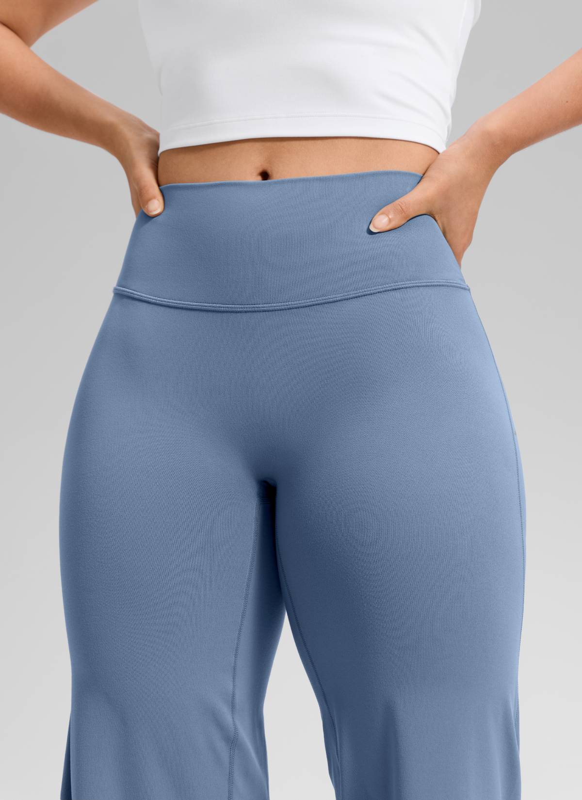 CRZ YOGA Women's Softretch Workout No Front Seam Wide Leg Pant 28