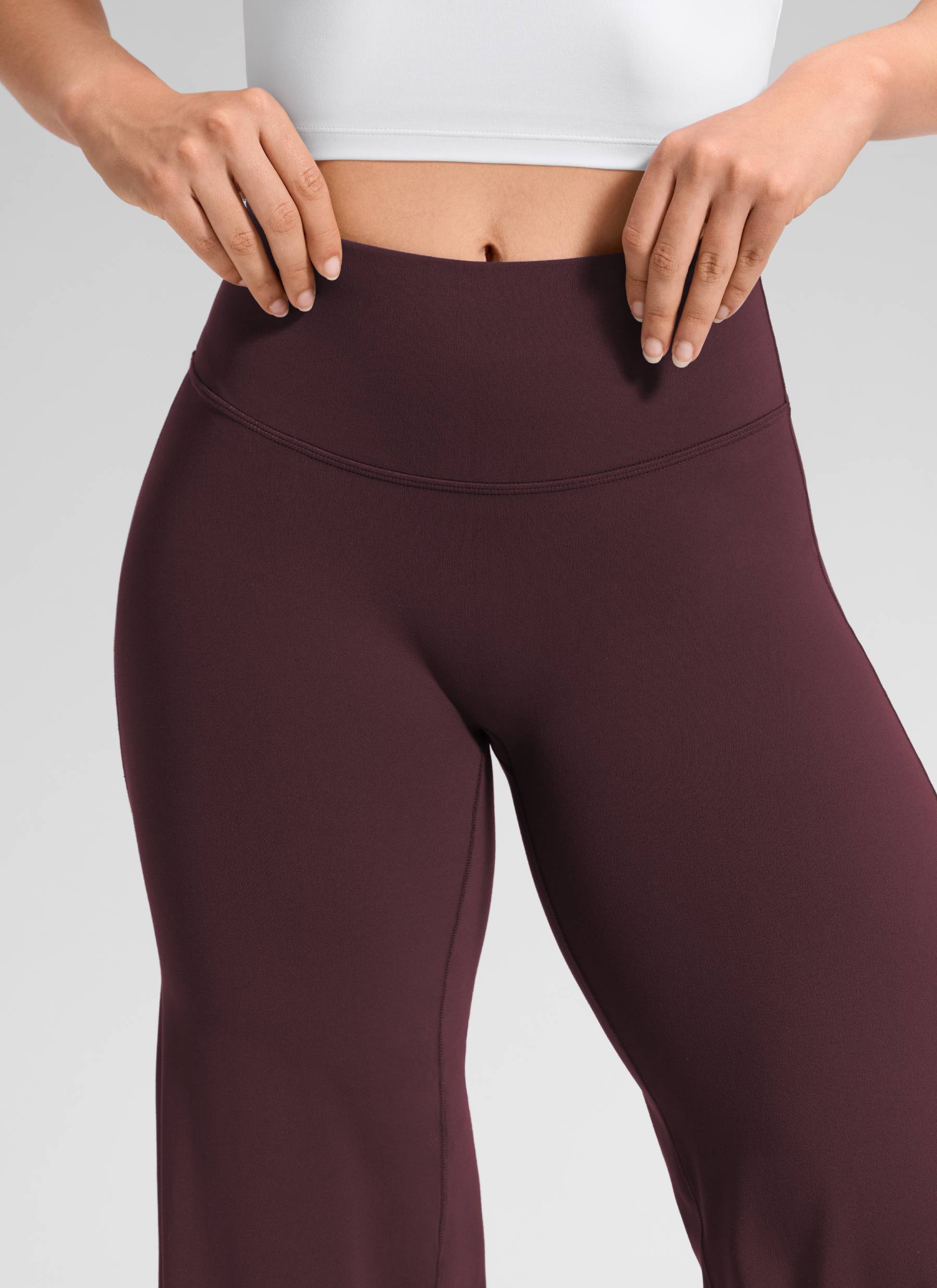 CRZ YOGA Women's Softretch Workout No Front Seam Wide Leg Pant 30