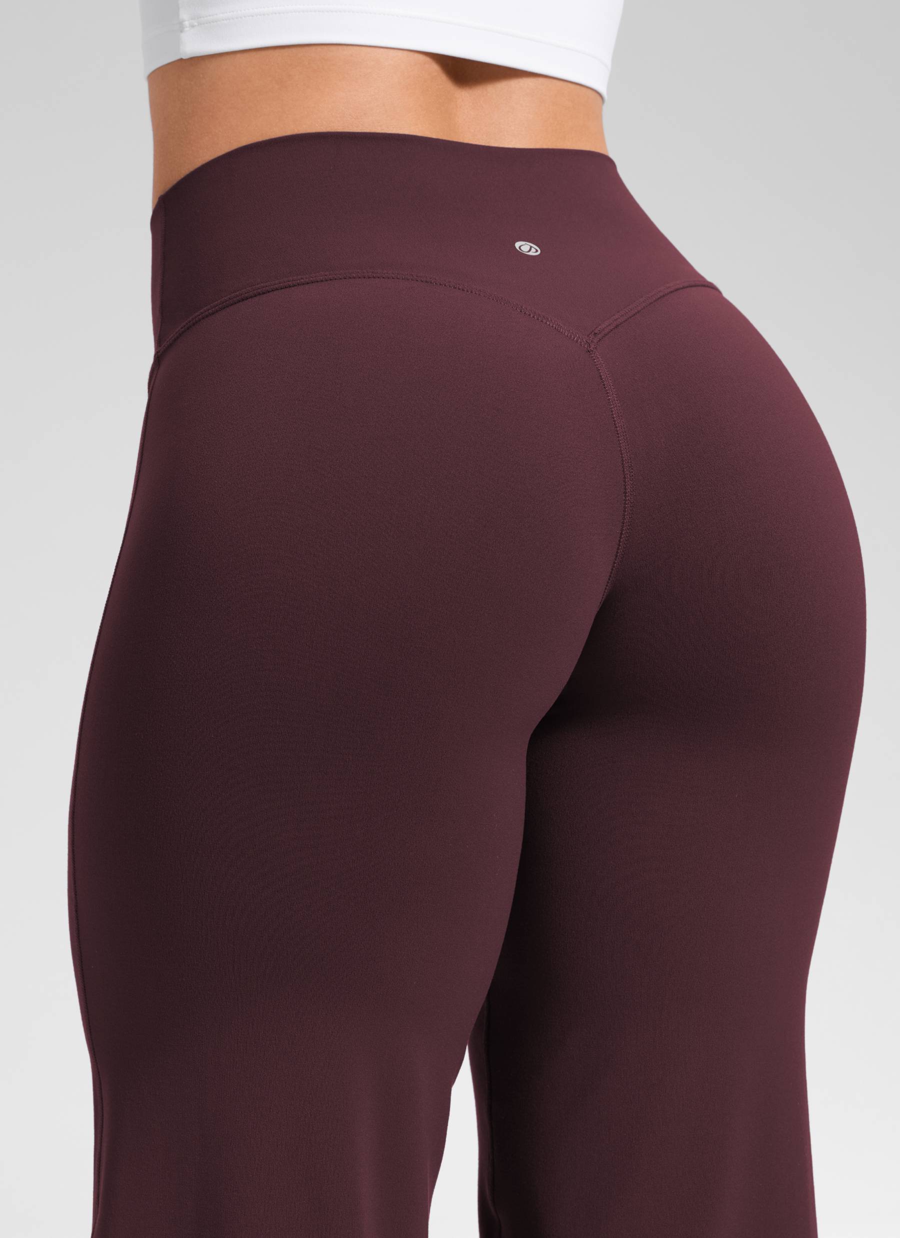 CRZ YOGA Women's Softretch Workout No Front Seam Wide Leg Pant 30