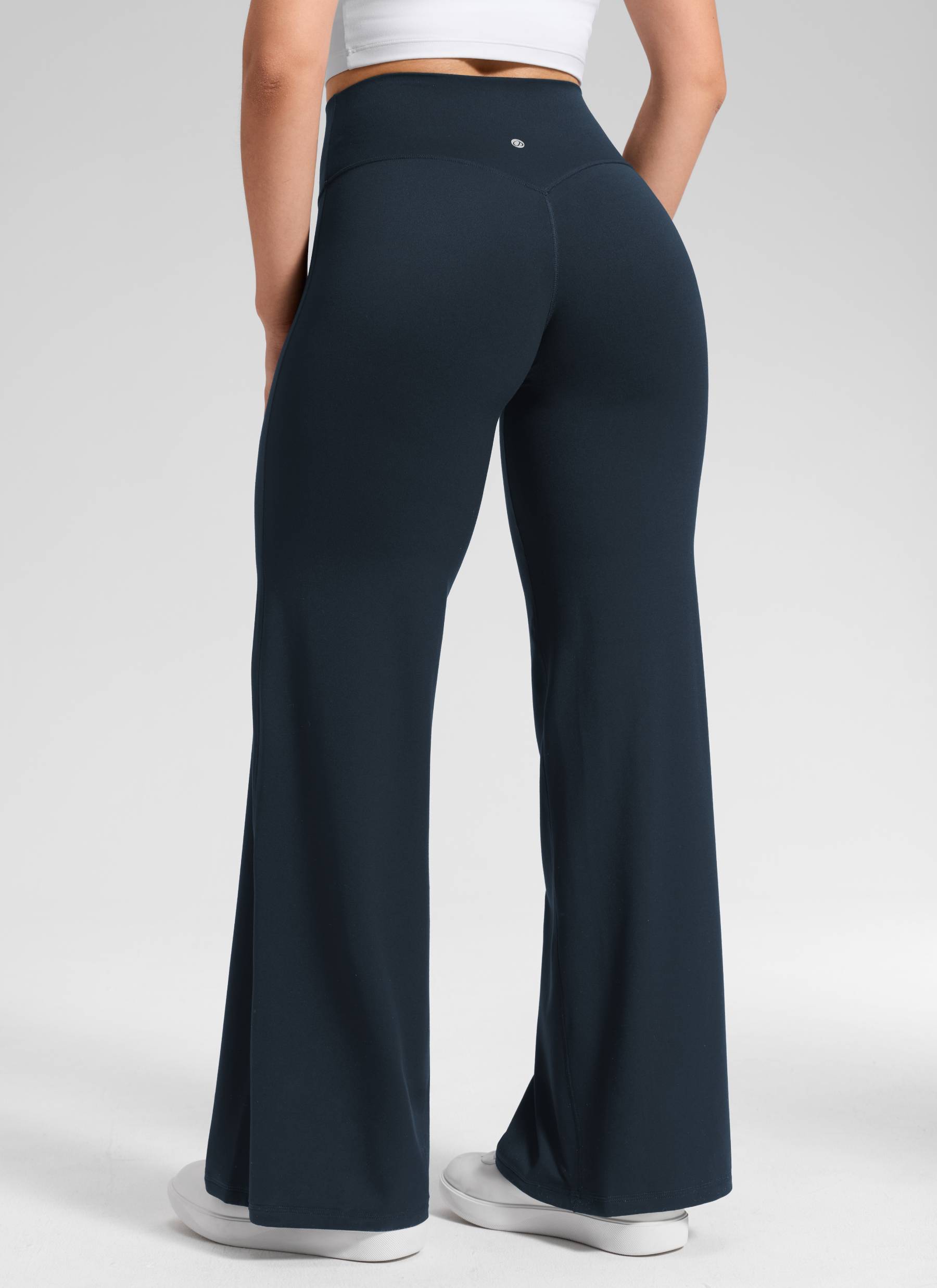 CRZ YOGA Women's Softretch Workout No Front Seam Wide Leg Pant 30