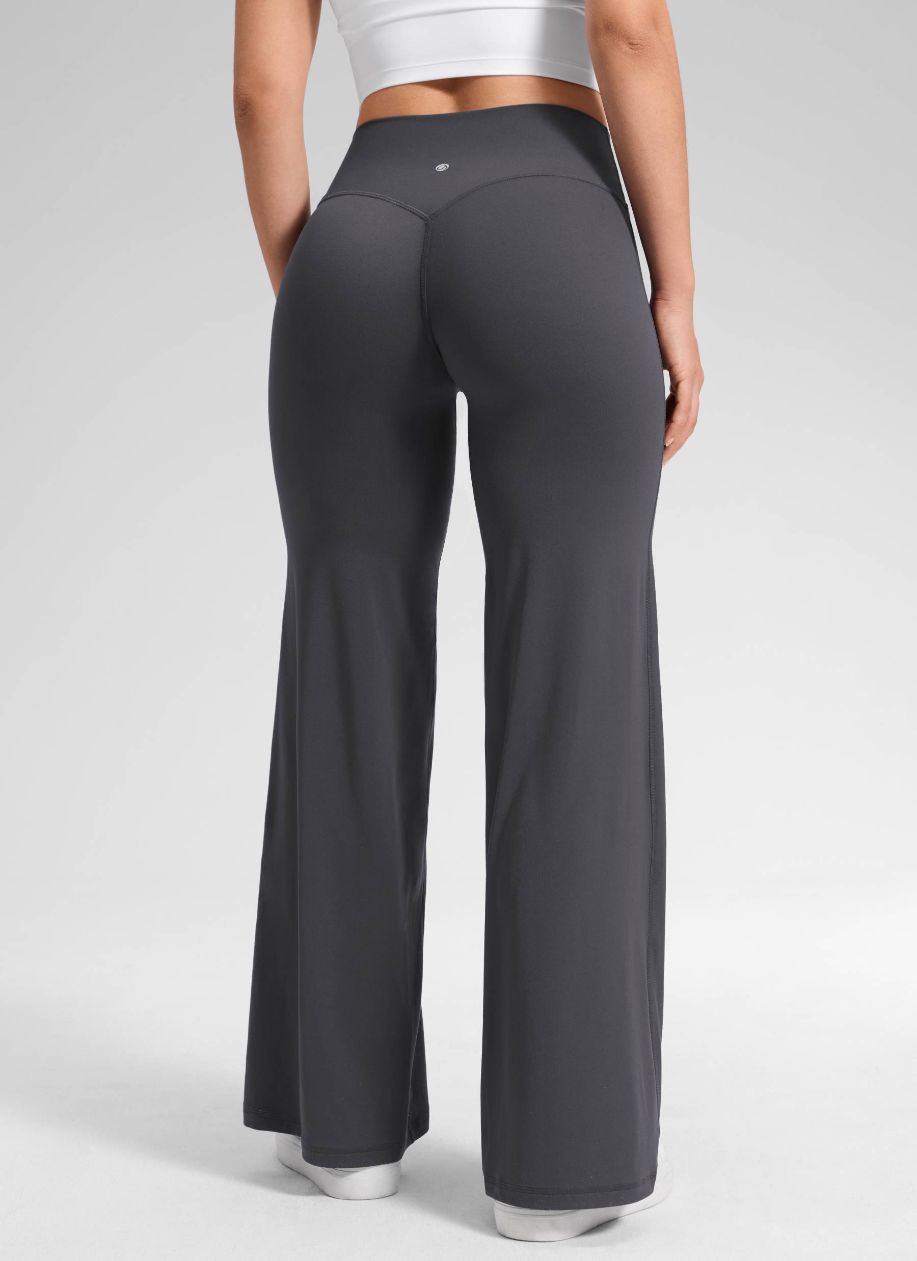 CRZ YOGA Women's Softretch Workout No Front Seam Wide Leg Pant 30