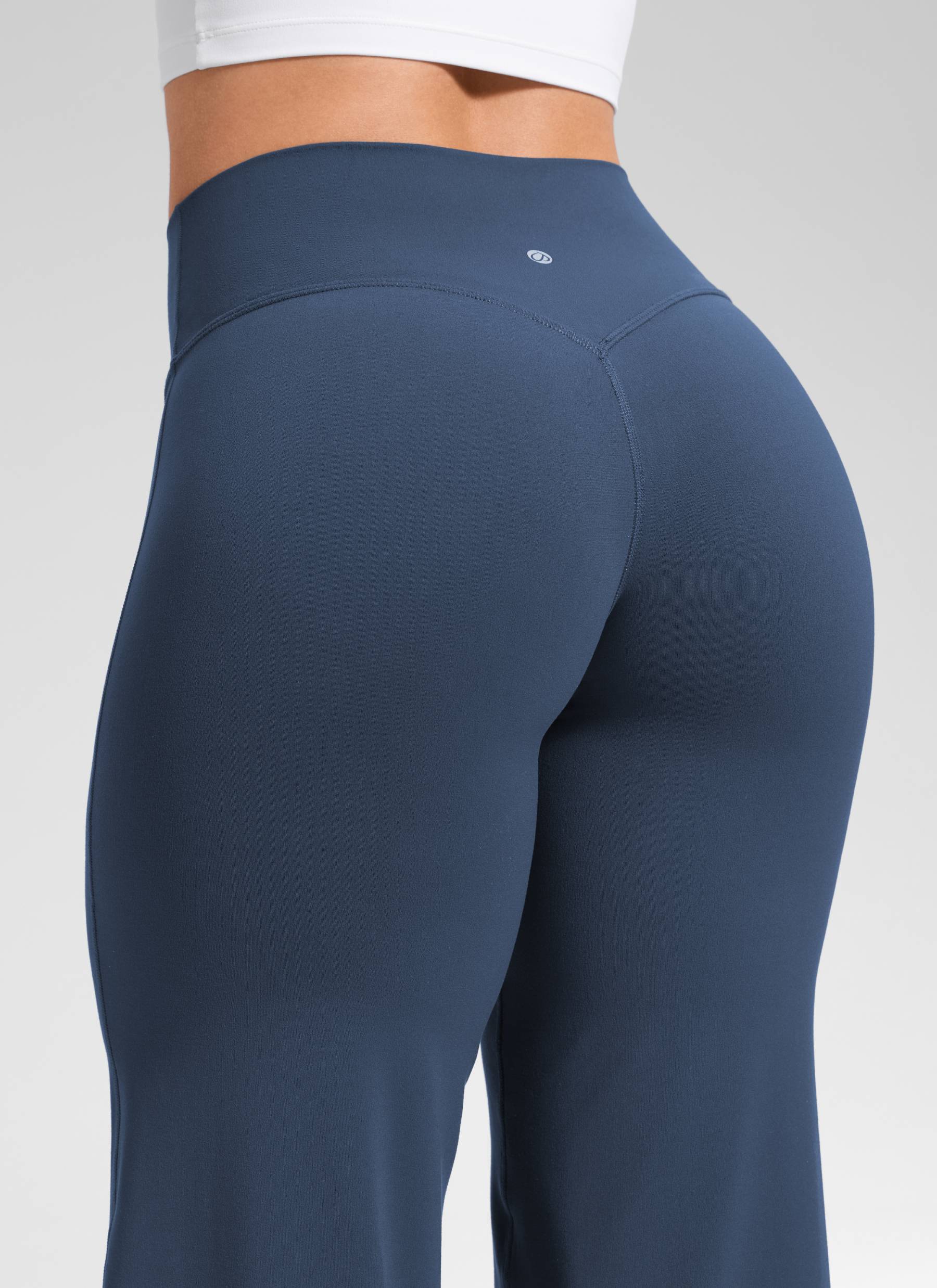 CRZ YOGA Women's Softretch Workout No Front Seam Wide Leg Pant 30