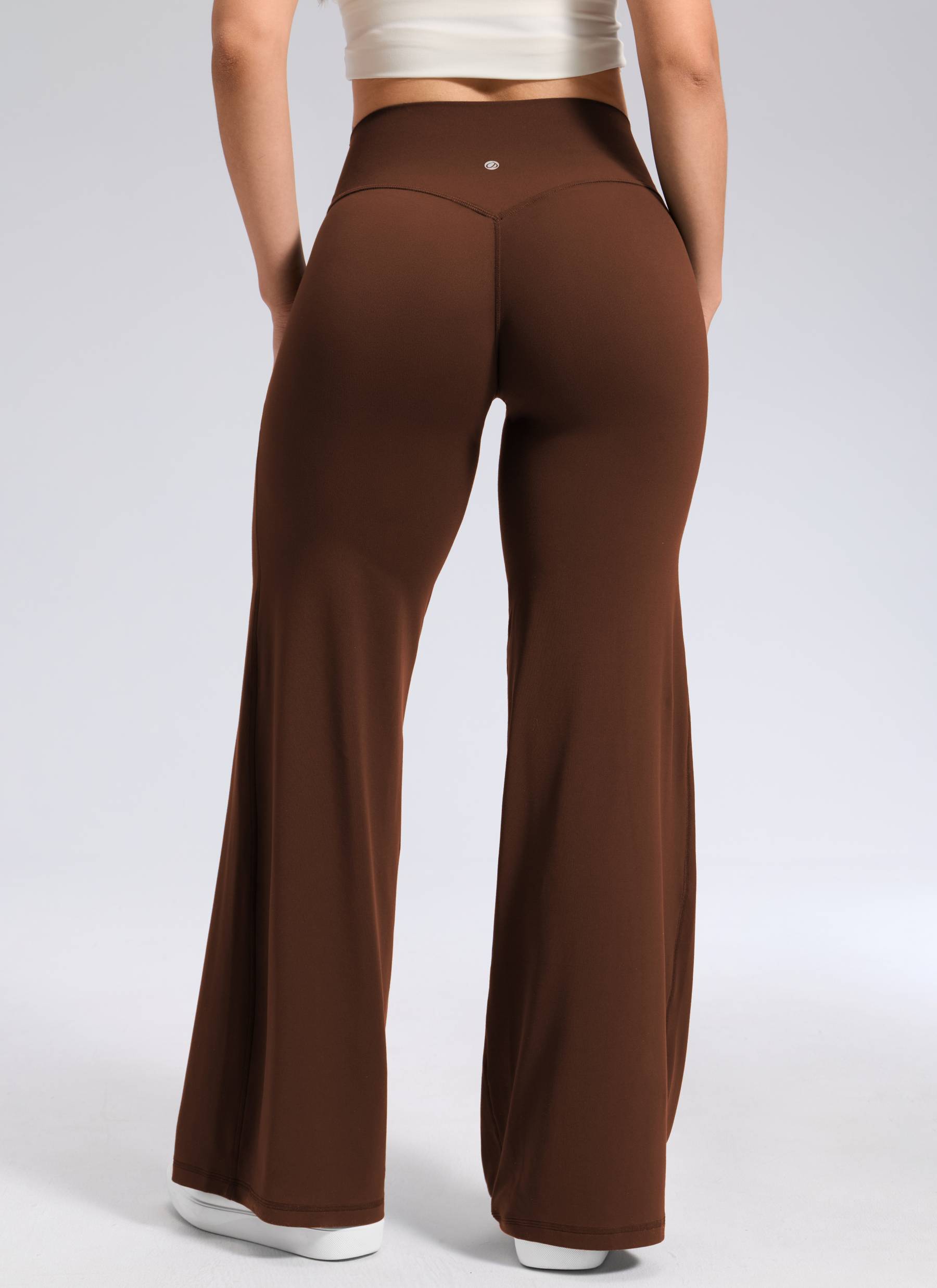CRZ YOGA Women's Softretch Workout No Front Seam Wide Leg Pant 28