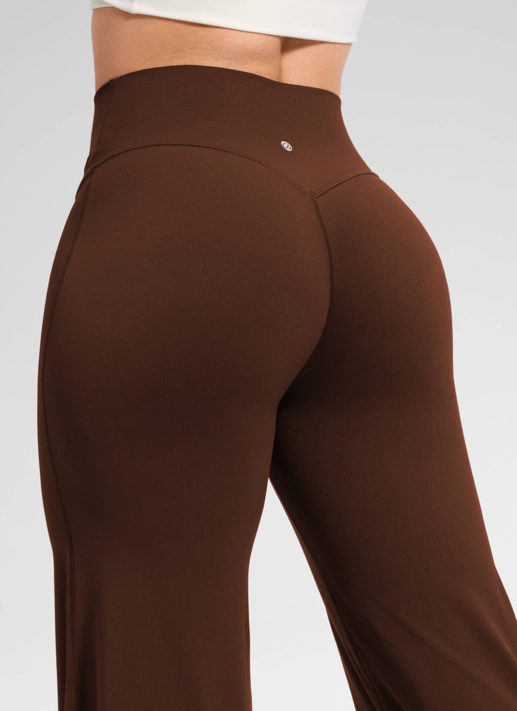CRZ YOGA Women's Softretch Workout No Front Seam Wide Leg Pant 30