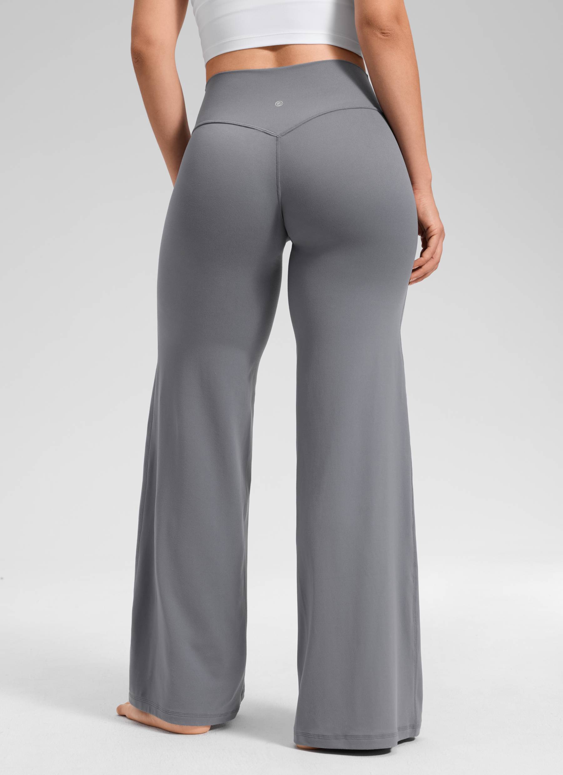 CRZ YOGA Women's Softretch Workout No Front Seam Wide Leg Pant 28