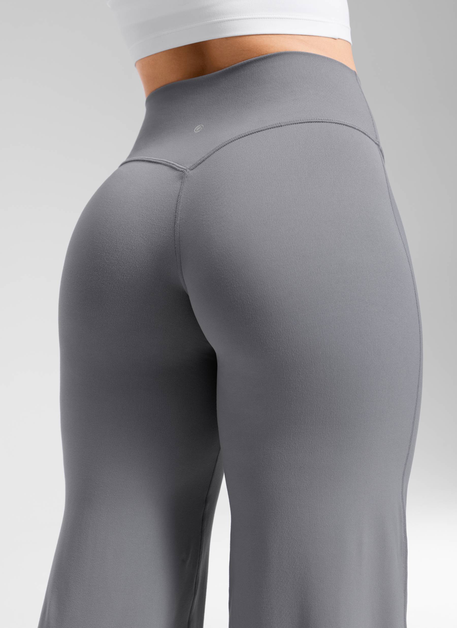 CRZ YOGA Women's Softretch Workout No Front Seam Wide Leg Pant 28