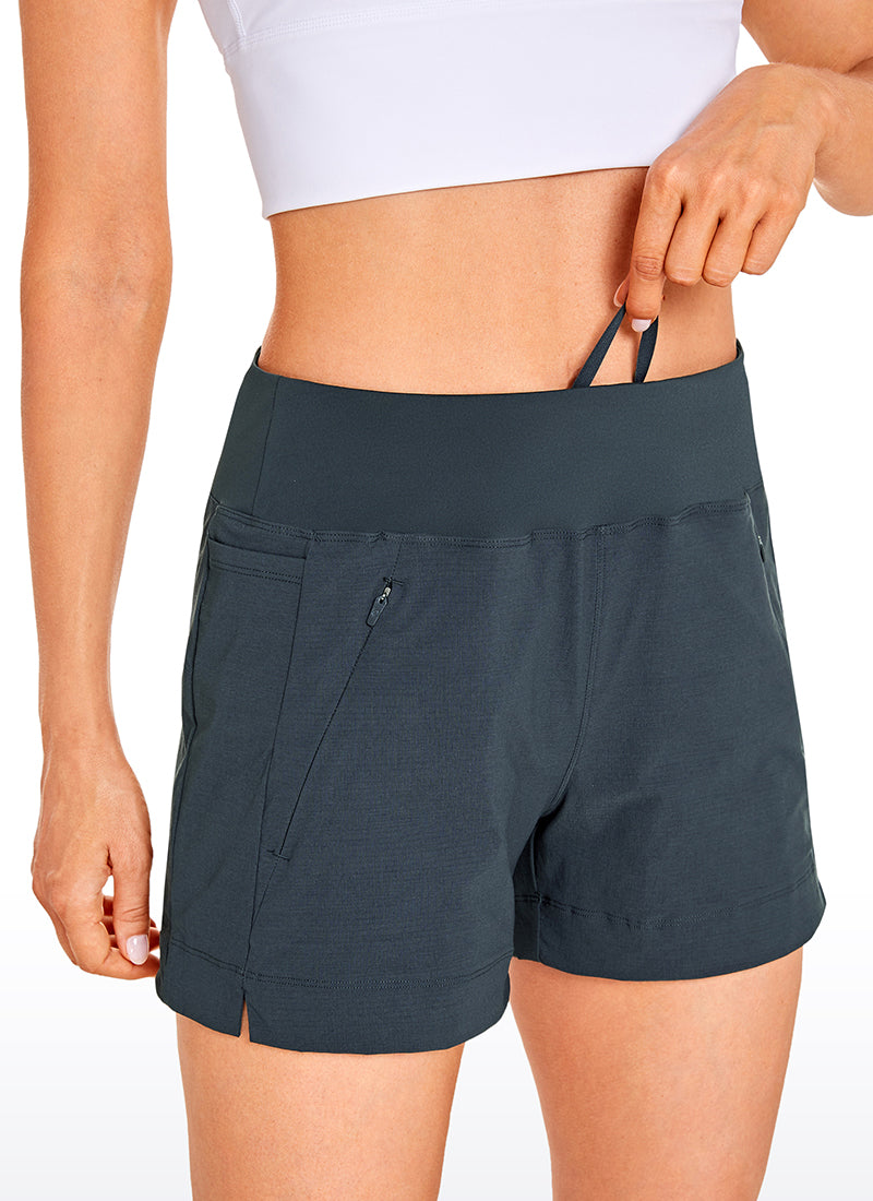 Pantalones cortos livianos RIPSTOP con bolsillos con cremallera 4 ''