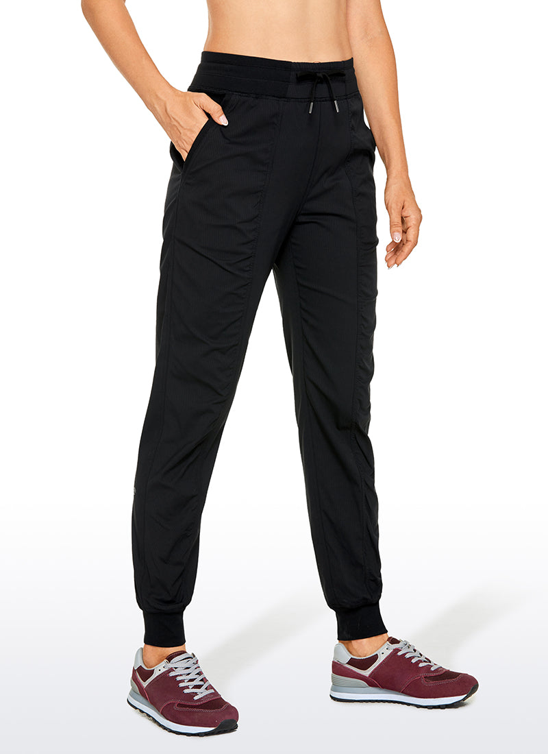 Pantalon de jogging rayé avec poches 28'' - Froncé