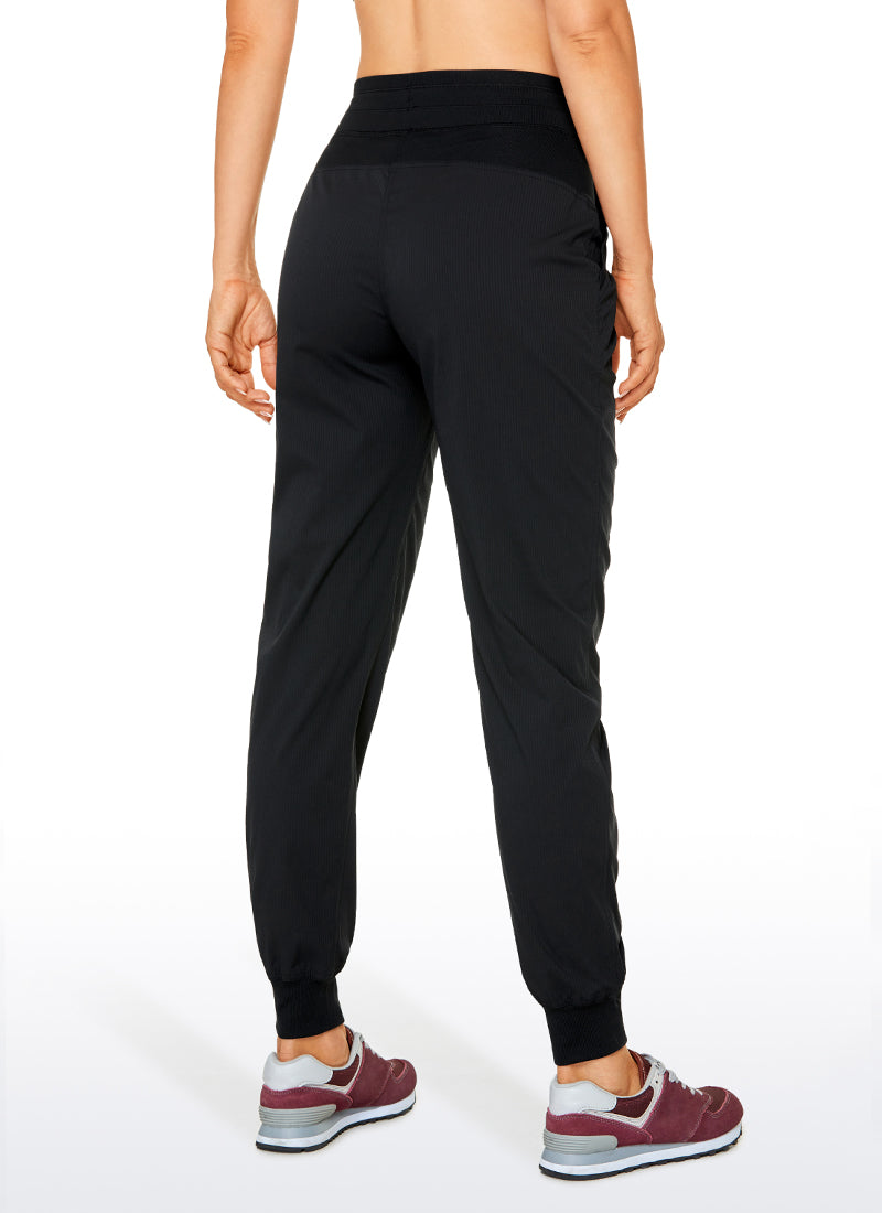 Pantalon de jogging rayé avec poches 28'' - Froncé