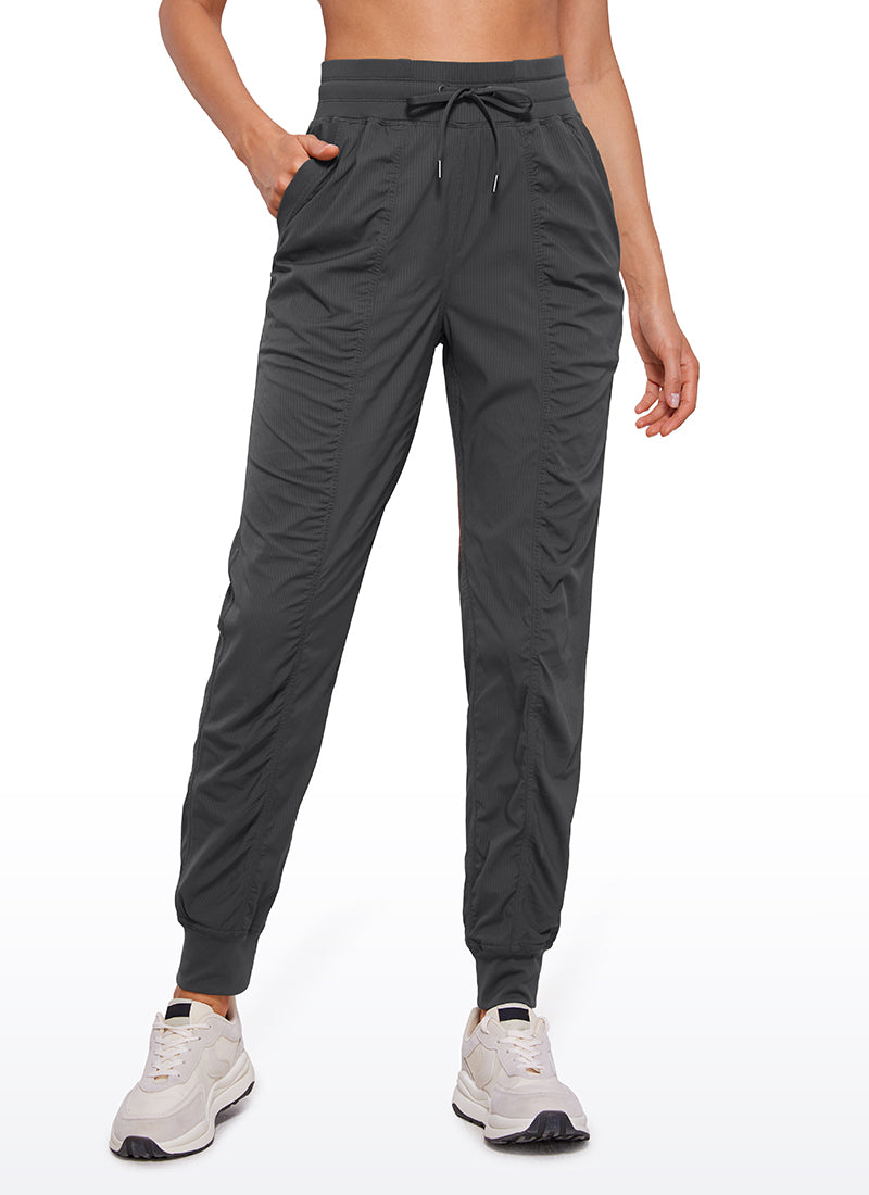 Pantalon de jogging rayé avec poches 28'' - Froncé