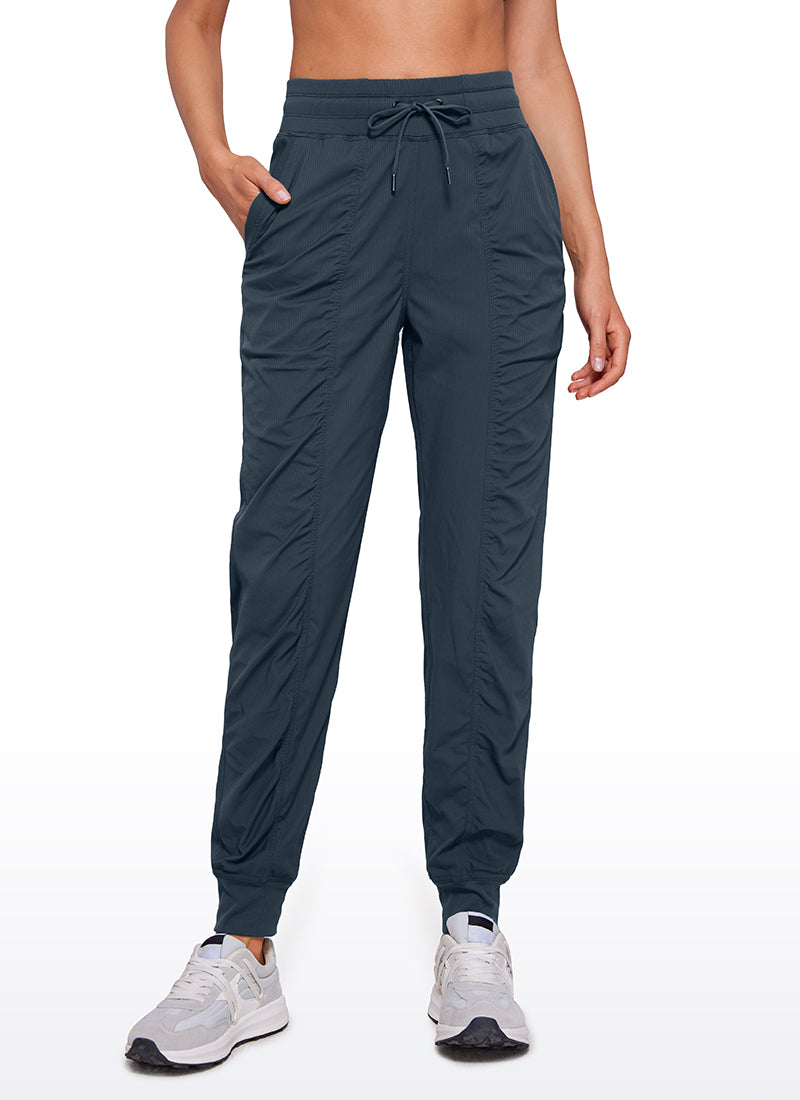 Pantalon de jogging rayé avec poches 28'' - Froncé