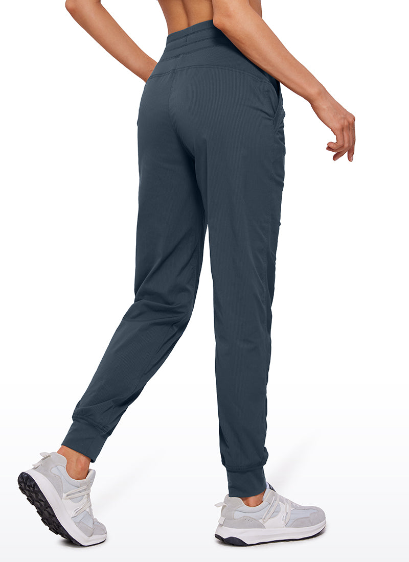 Pantalon de jogging rayé avec poches 28'' - Froncé