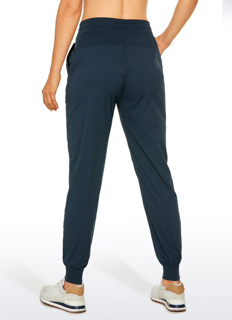 Pantalon de jogging rayé avec poches 28'' - Froncé