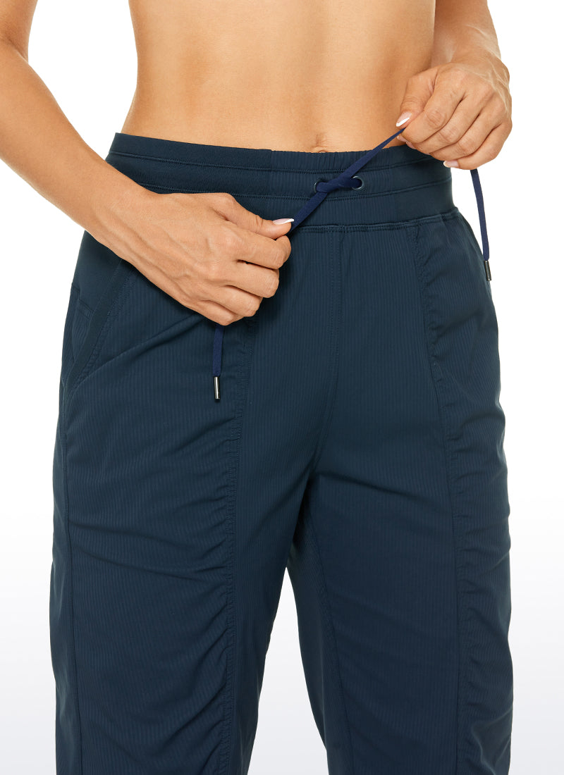 Pantalon de jogging rayé avec poches 28'' - Froncé