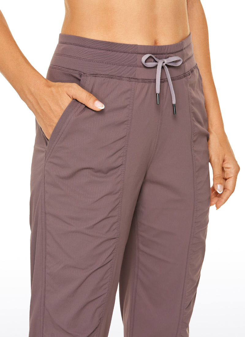 Pantalon de jogging rayé avec poches 28'' - Froncé