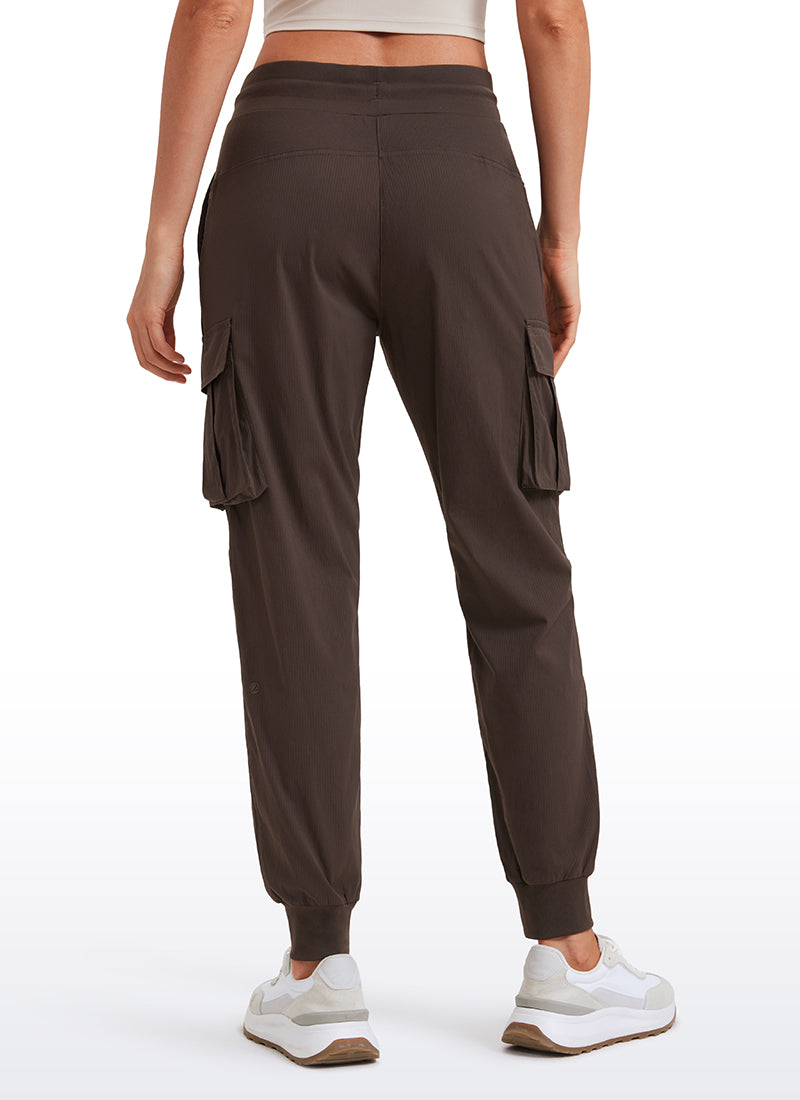 CRZ YOGA Women's Lightweight Running Classic Fit Ruched Joggers 28.5'' Hot Fudge Brown