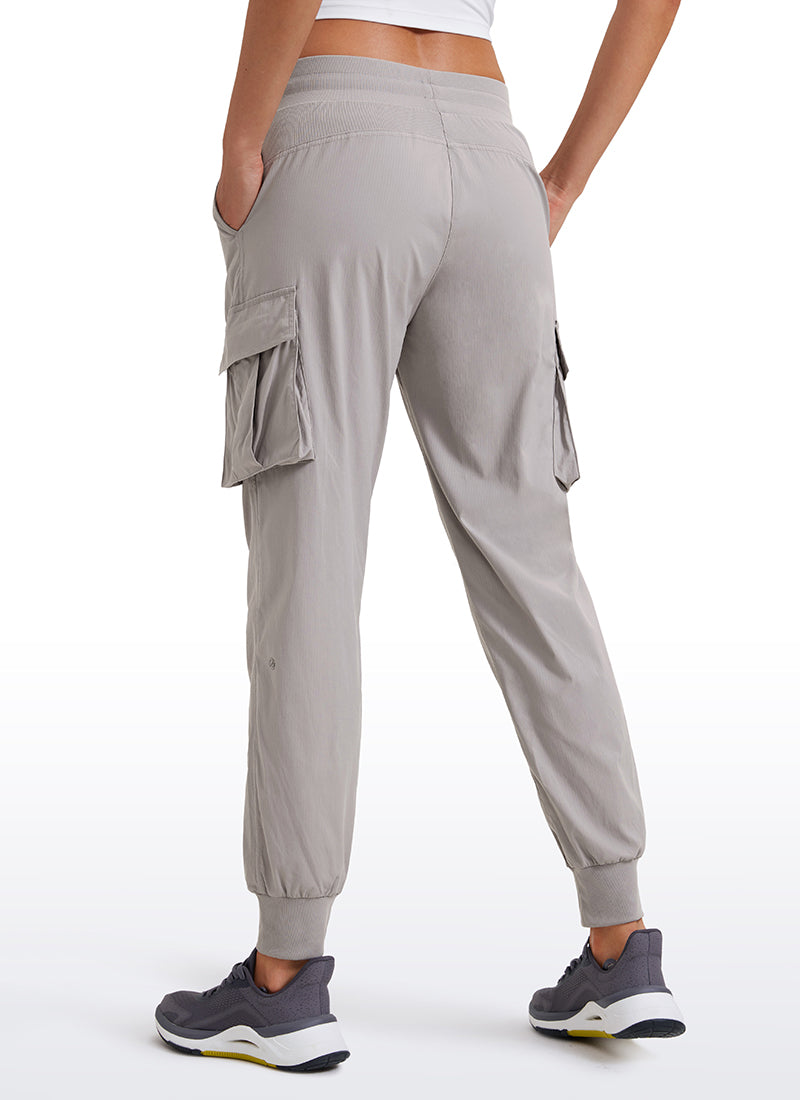 CRZ YOGA Women's Lightweight Running Classic Fit Ruched Joggers 28.5'' Ink Gray