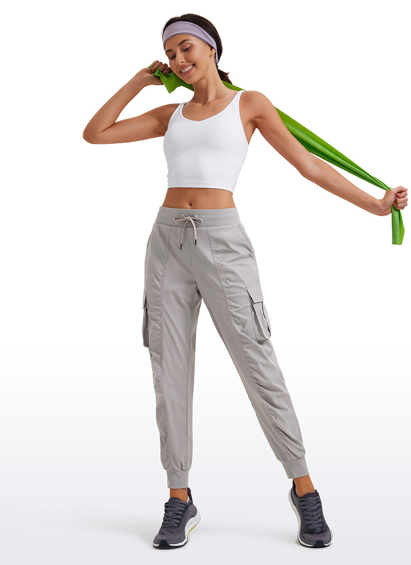 CRZ YOGA Women's Lightweight Running Classic Fit Ruched Joggers 28.5'' Ink Gray