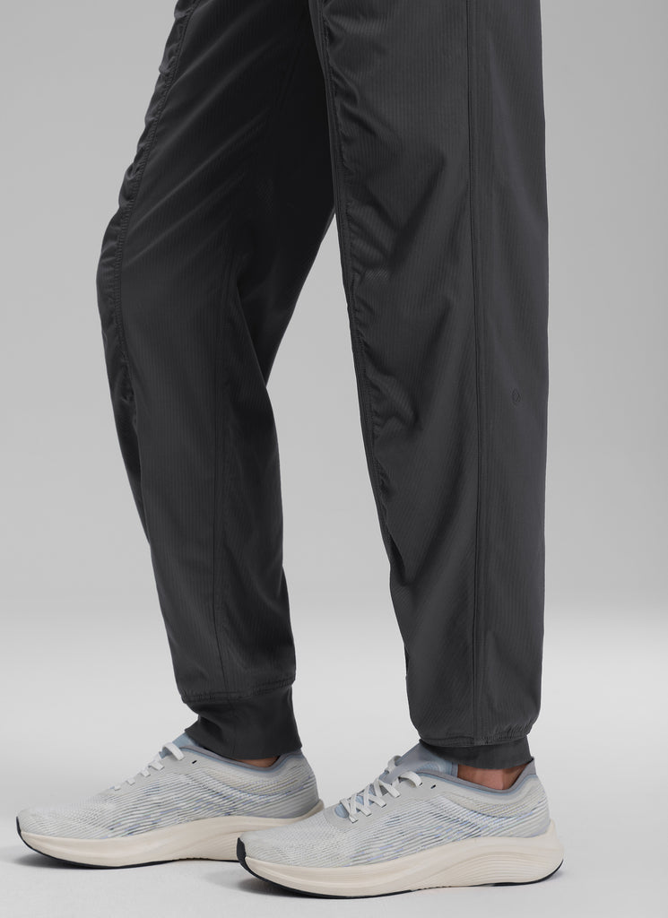CRZ YOGA Women's Casual High Rise Drawstring Pocket Ruched Jogger 30'' Ink Gray