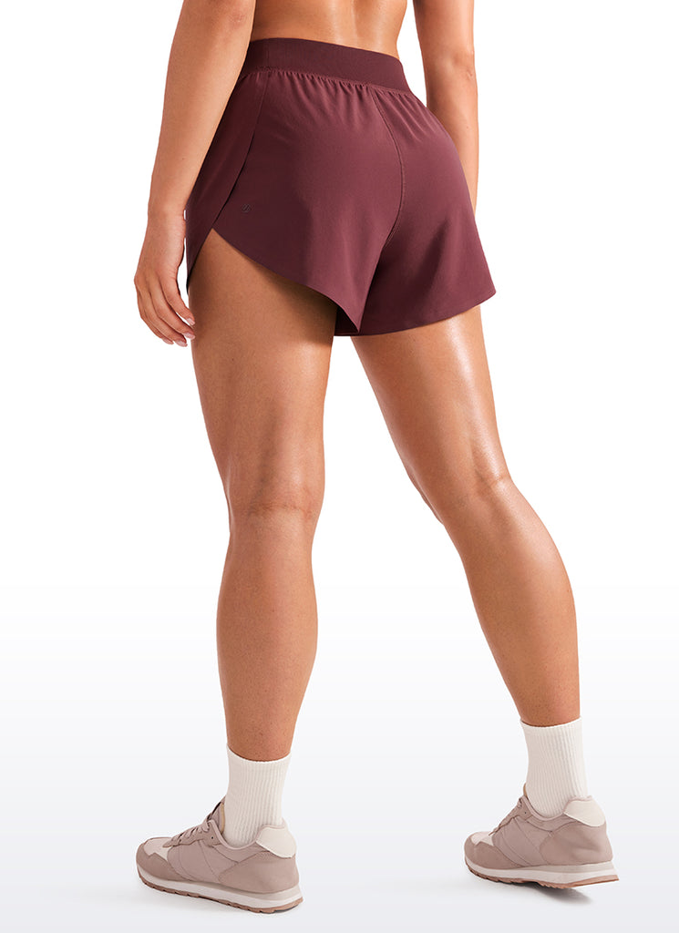 CRZ YOGA Women's Running High Waisted Mesh Lined Shorts Workout Shorts Moonlight Ash