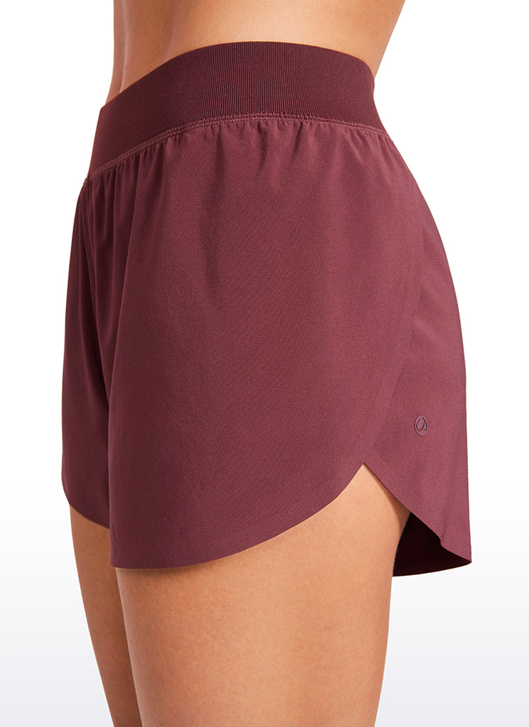 CRZ YOGA Women's Running High Waisted Mesh Lined Shorts Workout Shorts Moonlight Ash