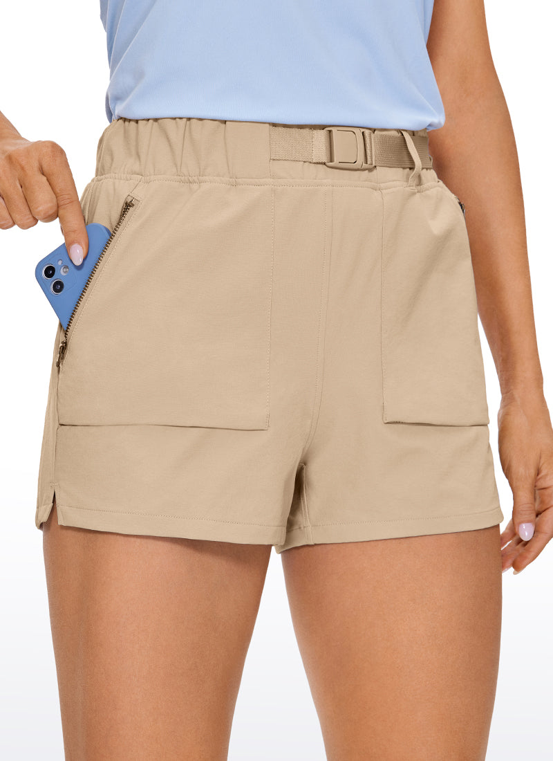 Waterproof Hiking Shorts with Belt 3''