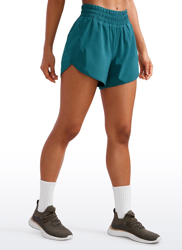 CRZ YOGA Women's Running Mid Rise Feathery-Fit Mesh Liner Shorts 5'' Lilac