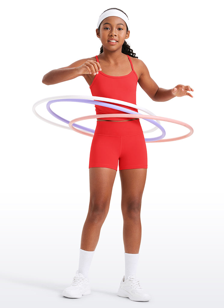 CRZ YOGA Girl's Active Sports Yoga Lounge Butterluxe Yoga Shorts 3'' Black