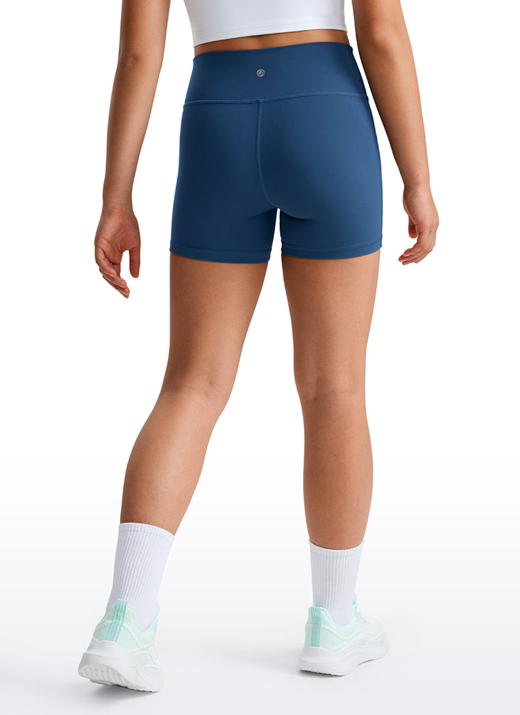 CRZ YOGA Girl's Active Sports Yoga Lounge Butterluxe Yoga Shorts 3'' French Navy