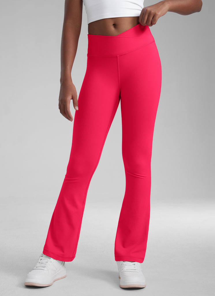 CRZ YOGA Girl's Active Sports Yoga Lounge Butterluxe Flare Leggings Taupe