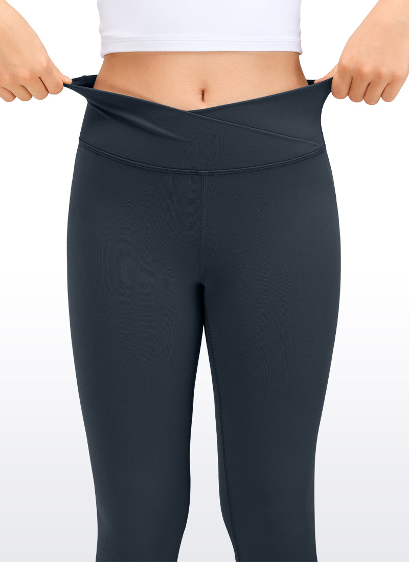 CRZ YOGA Girl's Active Sports Yoga Lounge Butterluxe Flare Leggings Black