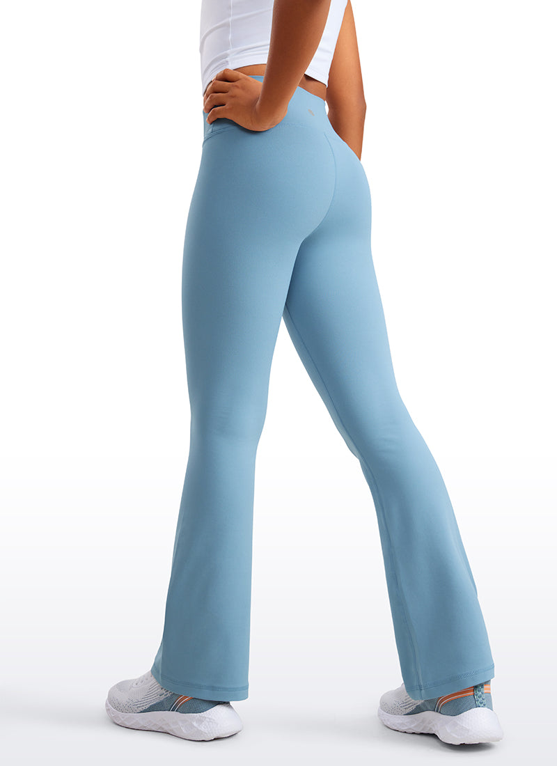 CRZ YOGA Girl's Active Sports Yoga Lounge Butterluxe Flare Leggings True Navy