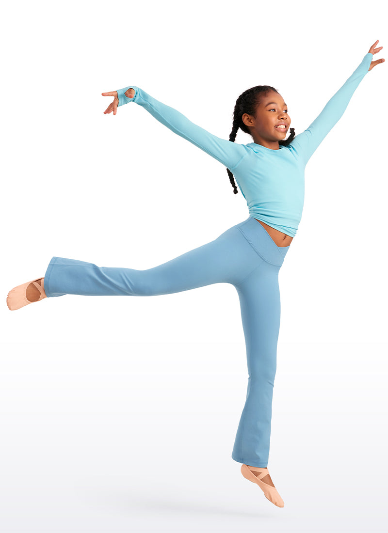 CRZ YOGA Girl's Active Sports Yoga Lounge Butterluxe Flare Leggings Tornado