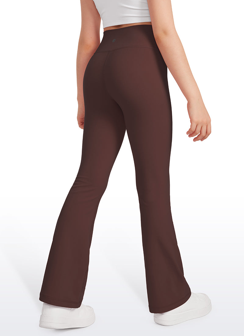 CRZ YOGA Girl's Active Sports Yoga Lounge Butterluxe Flare Leggings Pure Blue