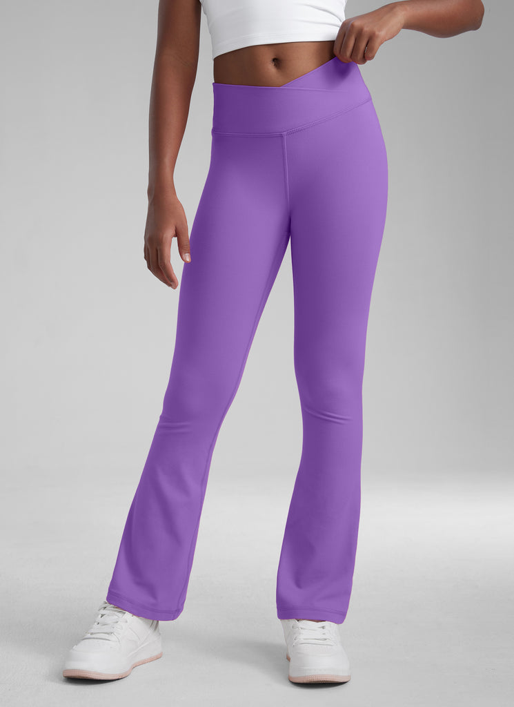 CRZ YOGA Girl's Active Sports Yoga Lounge Butterluxe Flare Leggings Raspberry Sorbet