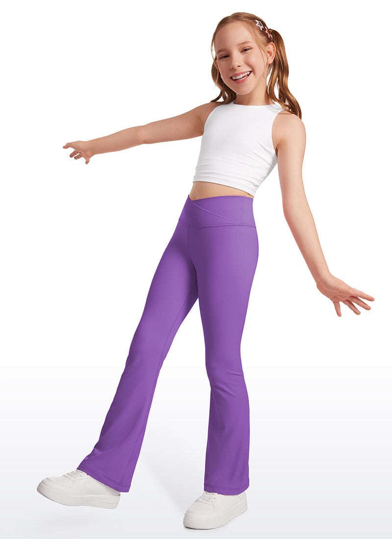 Butterluxe Girls Crossover Flare Leggings