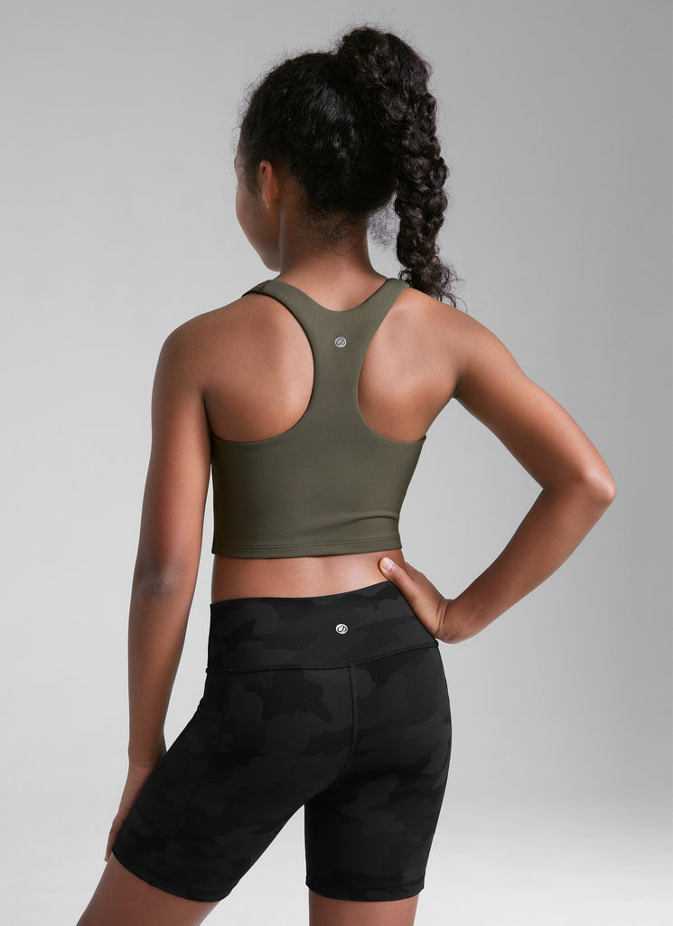 CRZ YOGA girl's Active Sports Butterluxe Racerback Tank Top Hibiscus Purple